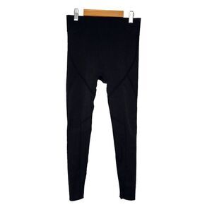 Seamless Black Leggings Tights See Through Mesh Calves Stretchy fit M/L